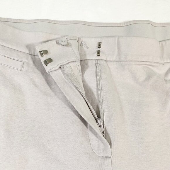 J. Jill light gray stretch tapered roll cuff ankle crop length casual dress pant - Picture 4 of 9